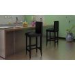 6-Piece Black Faux Leather Bar Stools