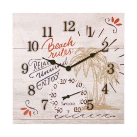 14X14IN  CLOCK/THERMOMETER