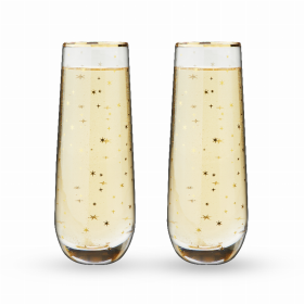 Starlight Stemless Champagne Flute Set By Twine