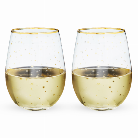 Starlight Stemless Wine Glass Set By Twine