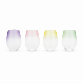 Frosted: Ombre Stemless Wine Glasses By Blush