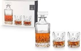 Admiral 3-Piece Crystal Decanter & Tumbler Set by Viski