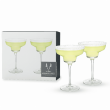 Elegantly Angled Crystal Margarita Glasses by Viski