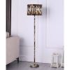 Animal Print Floor Lamp with a Tiger Stripe Faux Suede Drum Shade