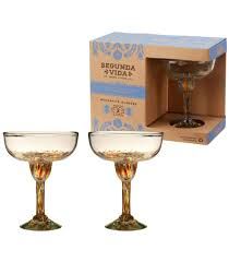 Artistico Recycled Margarita Glass Set – Brighten Your Bar with Handcrafted Charm