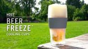 Beer FREEZE™ Set of 4 — 2 Black & 2 Gray Cooling Cups