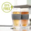 Beer FREEZE™ Set of 4 — 2 Black & 2 Gray Cooling Cups