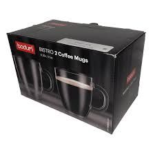 Bodum 2 Pack Single Wall Bistro Mugs - Stylish Drinkware for Home