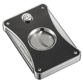 Caseti Dion Black Carbon Fiber Double Guillotine Cigar Cutter - CACU113CB