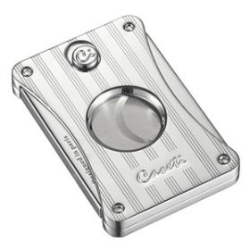 Caseti Dion Engine Turned Chrome Cigar Cutter - CACU113ER