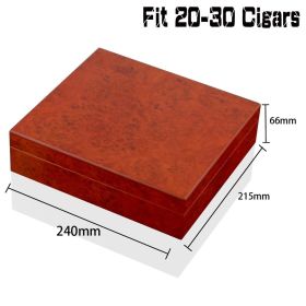 Cedar Wood Travel Cigar Humidor  With Humidifier & Hygrometer