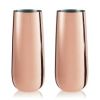 Copper Stemless Champagne Flutes By Viski