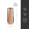 Copper Stemless Champagne Flutes By Viski