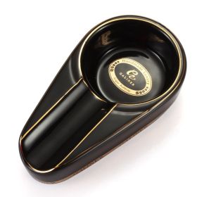 GALINER Black Ceramic Ashtray – Sophisticated Design for the Modern Cigar Enthusiast!