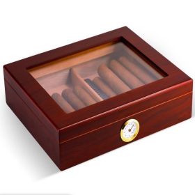 Glass Top Desktop Humidor - Elegant Storage Solution for Preserving Your Cigars