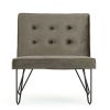 Modern Gray Velvet Accent Chair