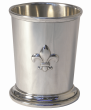 Mint Julep Fleur D'Lis English Pewter Cup | Elegant Barware