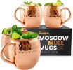 Premium Hammered Copper Moscow Mule Mugs by True