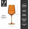 Reserve Nouveau Amber Crystal Wine Glasses by Viski