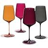 Reserve Nouveau Multi-Colored Crystal Wine Glasses by Viski