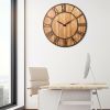 30" Round Wood Roman Numeral Wall Clock