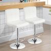 Set of 2 Modern Adjustable Height Bar Stools