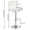 Set of 2 Modern Adjustable Height Bar Stools