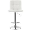 Set of 2 Modern Adjustable Height Bar Stools