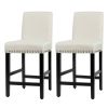 Set of 2 Modern Kitchen Dining & Barstools w/ Black Wood Legs