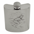 Skier Flask English Pewter 6oz.