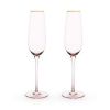 Sophisticated Rose Crystal Champagne Flute Set by Twine