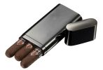 Visol Prato Gunmetal 3 Finger Cigar Case