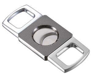 Visol Vincent Matte Black Double Guillotine Cigar Cutter - VCUT406BK