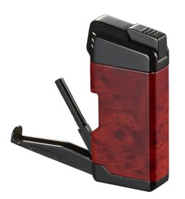 Visol Epirus Soft Flame Pipe Lighter - Wood Finish - VLR402202