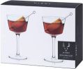 Viski Angled Crystal Nick & Nora Glasses: Timeless Elegance for Classic Cocktails