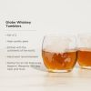 Viski Globe Whiskey Tumblers: Elegant Crystal Drinking Glasses