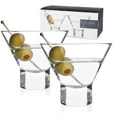 Viski Heavy Base Crystal Martini Glasses - A Toast to Sophistication