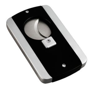 Visol Axe Cigar Cutter with Glossy Black and Stainless Steel Finish