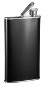 Matte Black Visol Edian Stainless Steel 4 oz Flask with Built-in Cigar Case