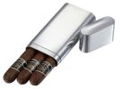 Visol Livorno 3-Finger Polished Stainless Steel Cigar Case