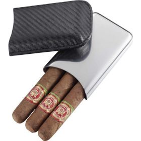 Visol Roscoe Carbon Fiber Cigar Case - Sleek and Durable Protection for Your Cigars