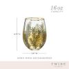 Woodland Stemless Wine Glass Set By Twine