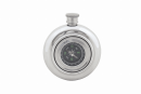 Working Compass Pewter Flask