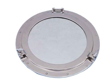 Chrome Decorative Ship Porthole Mirror 24""