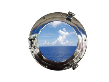 Chrome Decorative Ship Porthole Window 12""