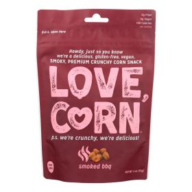 Love Corn; Smoky Premium Crunchy Corn Snack - Case Of 12 - 4 Oz