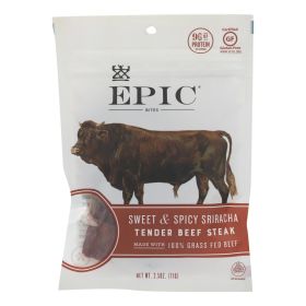 Epic - Jerky Bites - Sweet And Spicy Sriracha Tender Beef Steak - Case Of 8 - 2.5 Oz.