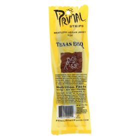 Primal Strips Vegan Jerky - Meatless - Soy - Texas Bbq - 1 Oz - Case Of 24