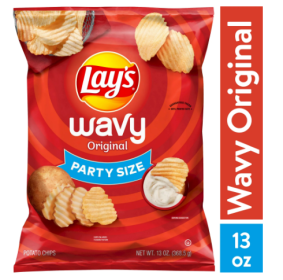 Lay's Wavy Original Potato Chips;  Party Size;  13 oz Bag