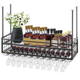 VEVOR Ceiling Wine Glass Rack, 46.9 x 11.8 inch